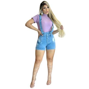 Imagem de Salopete Feminina Jardineira Jeans: Casual Chic com Charme - Fortaleza
