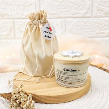 Imagem de presente dinda VELA PERFUMADA 100G SAC ORGANZA CERA COCO SDE - Bia art