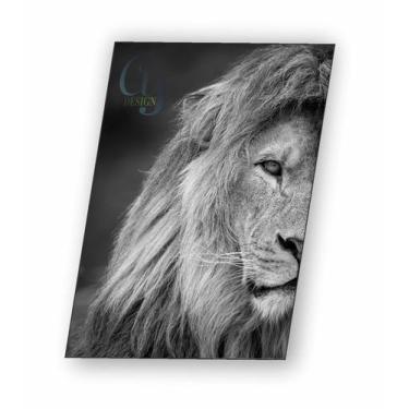 Imagem de Quadro Decorativo Mosaico Leão Rei Floresta - AJA Design