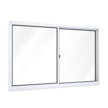 Imagem de Janela de Alumínio de Correr 100 x 120 x 6,5 cm 2 Folhas Riobras
