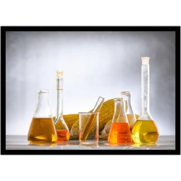 Imagem de Quadro Decorativo Química Laboratórios Vidrarias Com Moldura RC024 - V