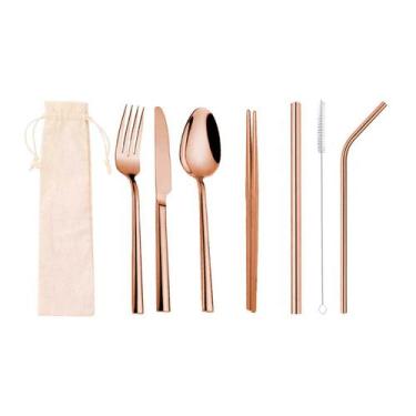 Imagem de Kit de inox 8 em 1 (shake 12mm) - CAN.U.DO, Rose gold