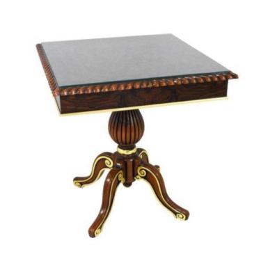 Imagem de Mesa De Apoio Quadrada Classica Fino Entalhes Madeira Luxo - luxdecorc