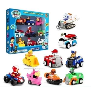 Imagem de Kit 9 Carrinhos Patrulha Canina Fricção Brinquedos Coleção