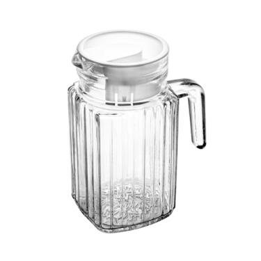 Imagem de LYOR - Jarra Porta de Geladeira de Vidro com Tampa em Plástico Branca 650ml