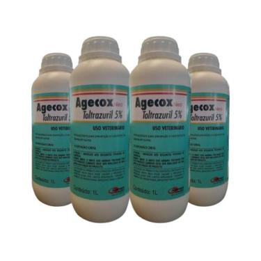 Imagem de Kit 4 Agecox Neo Anticoccidiano Toltrazuril 5% 1l Agener