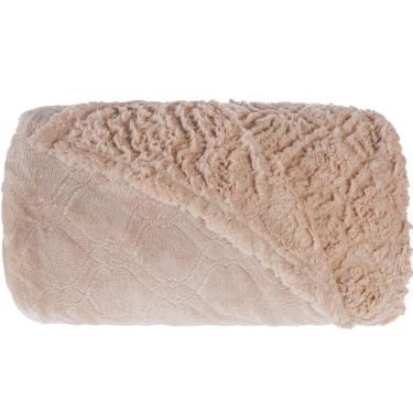 Imagem de Cobertor Queen Sherpa Toque Pele de Carneiro Dupla Face 220x240cm