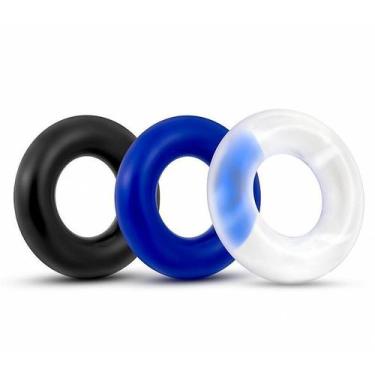 Imagem de Anel Peniano Retarda Ejaculação Masculina Resistente Kit com 3 - Meus 