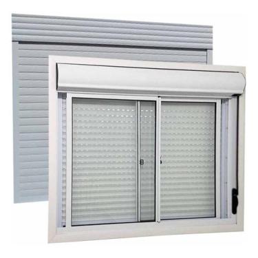Imagem de Janela Aluminio Com Persiana Integrada Guarnição 120x120cm - Alumasa