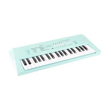 Imagem de Teclado Musical BF-3738C, Piano Infantil Mini para Iniciantes Teclado de Instrumento Educacional Teclados Portáteis e Arranjadores Piano Elétrico Com 37 Teclas (Azul)