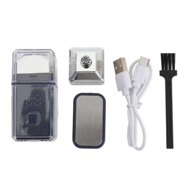 Imagem de Barbeador Elétrico para Homens, Barbeador Facial Compacto Com Cabeça de Cabelo No Nariz, Aparador de Barba Sem Fio Recarregável, IPX7 à Prova D'água, Silencioso, Kit de Limpeza