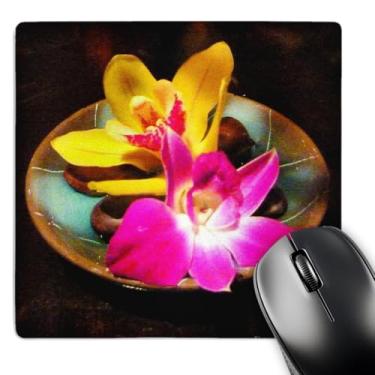 Imagem de 3dRose LLC Mouse pad de orquídeas pintadas de 20 x 20 x 0,6 cm (mp_28417_1)