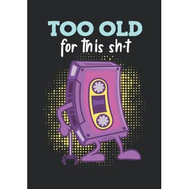 Imagem de Notizbuch A4 dotted, gepunktet, punktiert mit Softcover Design: Oldschool Hip Hop Kassette Rapper lustiger Spruch alter Mann: 120 dotted (Punktgitter) DIN A4 Seiten