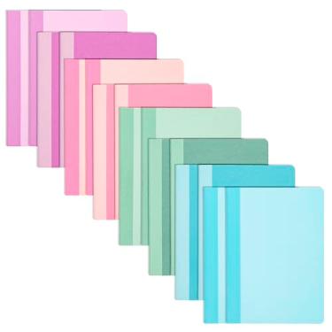 Imagem de PAPERAGE Pacote com 16 diários de caderno de composição, 60 páginas, 8 capas coloridas com papel pautado universitário, (pastel), 14,6 cm x 20,3 cm – Cadernos pequenos para crianças, viagens, escola,