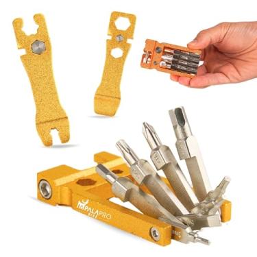 Imagem de IMPALAPRO Kit de ferramentas de bicicleta portátil 20 em 1 compacto e leve (117,5 g) cromo-vanádio (CRV) - Multiferramenta para bicicleta com disjuntor de corrente - Multiferramenta MTB - Ferramentas