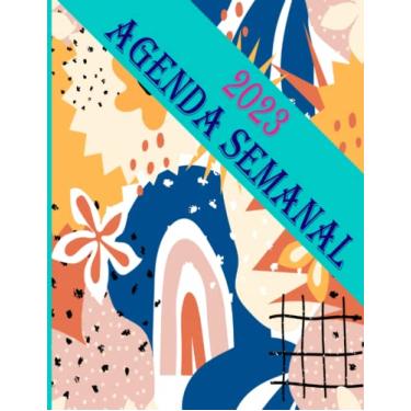 Imagem de Agenda Semana Vista 2023: Agenda 2023 Semana A4 Vista, Enero a Diciembre, Planificador,Semanal,Diaria, Mensual, Anual,Regalo