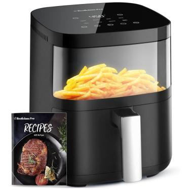 Imagem de Fritadeira Elétrica Airfryer 8 em 1, 3,7L com Janela de Visualização, Painel Digital e Cesto Antiaderente Adequado de 2 a 4 Pessoas, 110V