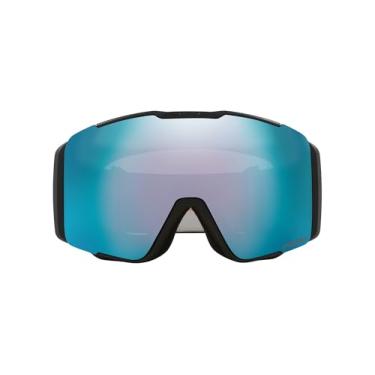 Imagem de Oakley Óculos de neve Line Miner Pro Low Bridge Fit, alça preta fosca com lente de irídio Prizm Snow Safira, médio