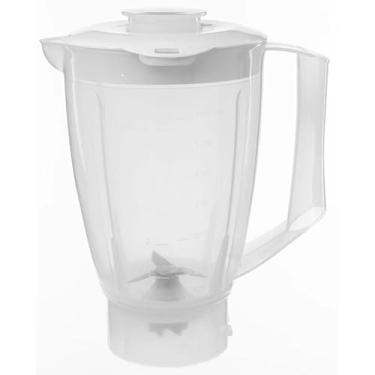 Imagem de Copo Serve P/Liquidificador Arno Faciclic pro 500w Juice delrin serve para Arno clic pro 550 LN32 (TAMPA BRANCA CRISTAL)