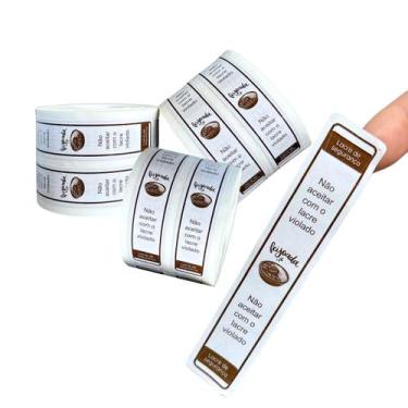 Imagem de 500 Lacres Adesivos de Segurança Para Feijoada 10 x 2 Cm  - 4Food Prin