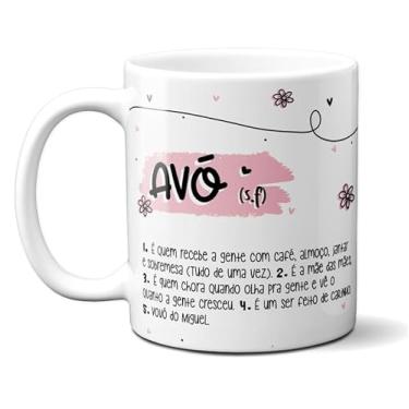 Imagem de Caneca Xícara Porcelana Presente Avó Significado Rosa