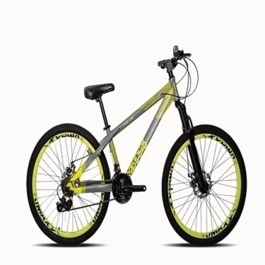 Imagem de Viking Cinza Amarelo Neon Tuff25/30 Do Grau Cambio Shimano Rodas Vmaxx Amarelo Neon Pne...