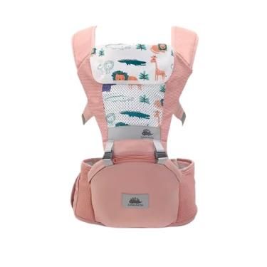 Imagem de Canguru Para Bebe,Alça De Transporte Multifuncional 6 e 1,Canguru Ergonomico Para Bebe,Adequado Para 0-36 Meses (ROSA)