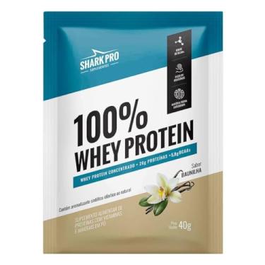 Imagem de 100% Whey Protein - 1 Sachê 40g Baunilha - Shark Pro