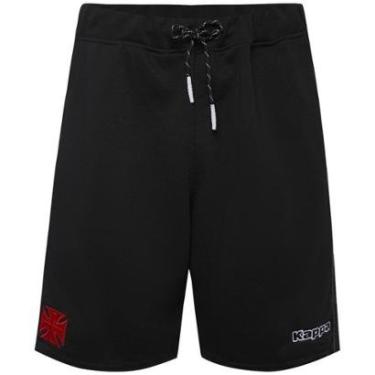 Imagem de Bermuda Vasco Kappa Moletom Confort Preta Masculina-Masculino