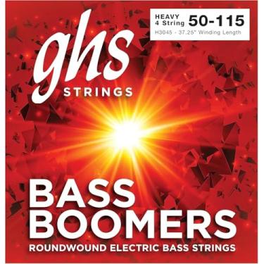 Imagem de GHS Strings - Bass Boomers - Cordas de baixo elétricas - medidor pesado - conjunto H3045 (050-115)