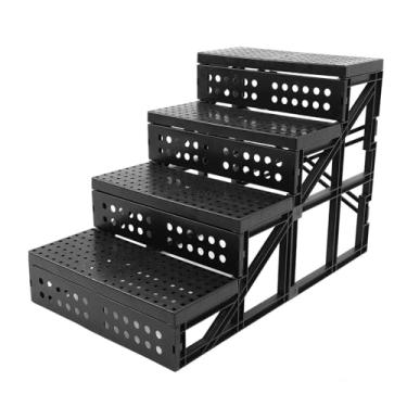 Imagem de Escadas de Cães, Rampa de Cães Pets Dobráveis ​​Escadas de para a Cama Alta e de Cães Escadas para Cães Pequenos Ajustável Escadas Portáteis para Cães e Gatos Grandes,