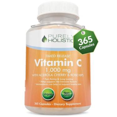 Imagem de Suplemento de Vitamina C 1000mg - 365 Cápsulas - Fórmula Holística