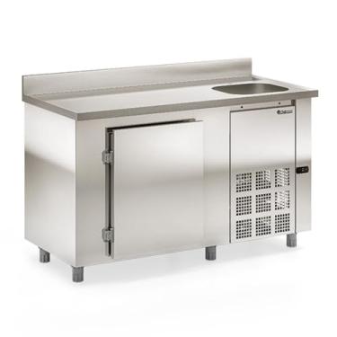 Imagem de Balcão de Encosto Refrigerado GBFE-150 CD Gelopar - Aço Inox 347L Cuba Lado Direito 220V