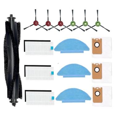 Imagem de Peças de reposição para Airzeen Q6 SE/Laresar L6 Nex Robot Vacuum Model CRV0009 Acessórios 1 escova principal 6 escovas laterais 3 filtros HEPA 3 esfregões 3 sacos de pó