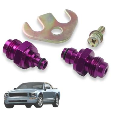 Imagem de Rack de direção hidráulica -6 encaixes de conversão AN compatíveis com S197 Ford Mustang 05-14 v6 v8 3.7L 4.0L 4.6L 5.0L, para racks Ford Focus 00-11, para veículos Panther Chassis 03-11