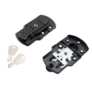 Imagem de TAODAN 2 peças preto grande cilindro de cobre ferramenta trava cadeado caixa de avião acessórios cilindro ferramenta trava ferrolho para gaveta caixa de joias