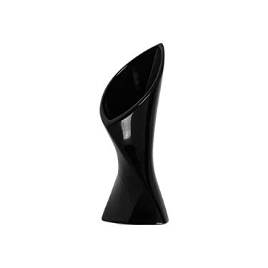 Imagem de Vaso Decorativo para Mesa de Jantar Veneto Grande Cerâmica Preto Clássico