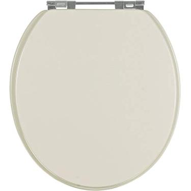 Imagem de Assento Sanitário Universal Oval Creme Convencional Tampa de Vaso
