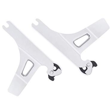 Imagem de 2006-2017 Dynas encosto destacável placas laterais cromadas HD 52866-06 Harley Dyna apoio traseiro destacáveis placas laterais Sissybar Sissy Bar Street Bob Fat Bobs CVO Wide Glide Super Glides Low