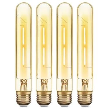 Imagem de Kit 4x Lâmpada Filamento LED Retrô T30 2W Branco Quente Bivolt