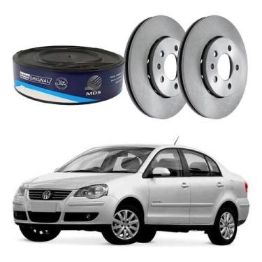 Imagem de Par Disco De Freio Dianteiro Polo Sedan 1.6 2008 A 2012 - MDS