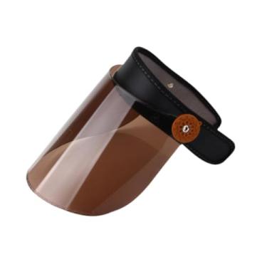 Imagem de Baoblaze Máscara de soldagem Tampa do rosto desgaste profissional resistente, premium, Máscara de soldador Máscara de soldeira Face protetora, Marrom com Fivela