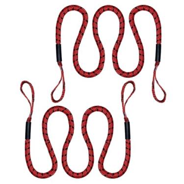 Imagem de Linhas de doca elástica para barco de 2,5 m com laço e flutuadores de espuma – Cordas elásticas elásticas para ancoragem temporária para barco pontão, mar, barco, jet ski, caiaque, embarcação, bote