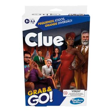 Imagem de Hasbro Gaming Cluedo Grab and Go Jogo de Tabuleiro Infantil brinquedo portátil com cartas e peças, brinquedos de Natal para crianças acima de 8 anos