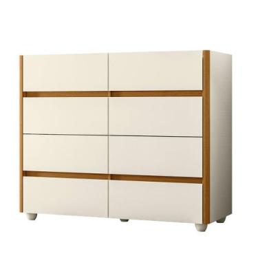 Imagem de Cômoda Infinite para Quarto de Casal 8 Gavetas em MDF Móveis Albatroz,