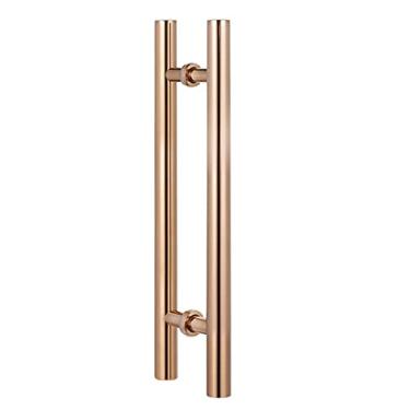 Imagem de Maçaneta de porta redonda, puxador de porta de aço inoxidável com parafusos, 0,6 m/0,8 m/1,2 m/1,5 m/1,8 m de comprimento, garra de puxar para porta de núcleo sólido, porta de celeiro, portão de