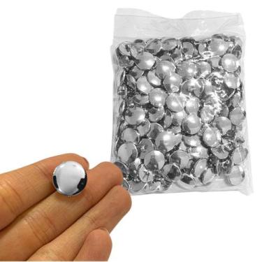 Imagem de Botão Pezinho 18mm Prata 200 Peças Costura Artesanato - Inova Aviament
