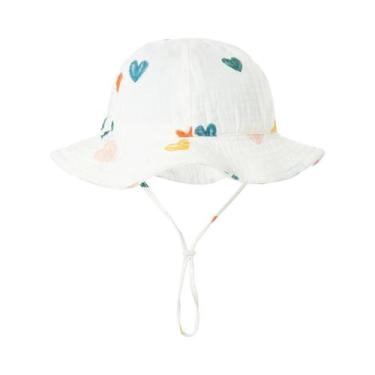 Imagem de Chapéu de Sol Infantil com Aba Grande - Desenho de Ursinho para Bebês,