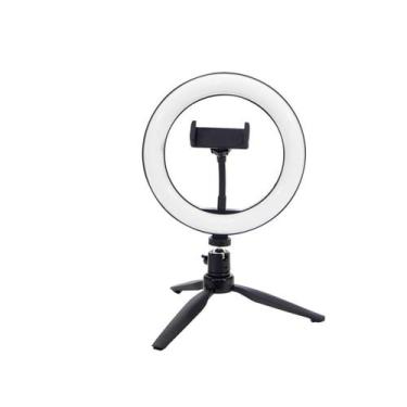 Imagem de Ring Light Tripé De Mesa Iluminador 26Cm Vídeos Maquiagem - 123 Util