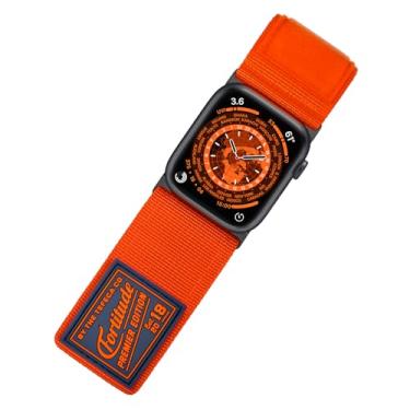 Imagem de Tefeca Pulseira Ultrawide da série Fortitude compatível com Apple Watch Ultra 2/Ultra de 49 mm, série 10 de 46 mm, séries 9/8/7 de 45 mm, SE2/SE/6/5/4 de 44 mm (laranja e preto, GG para 49 mm/46 mm/45